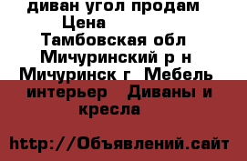 диван угол продам › Цена ­ 11 000 - Тамбовская обл., Мичуринский р-н, Мичуринск г. Мебель, интерьер » Диваны и кресла   